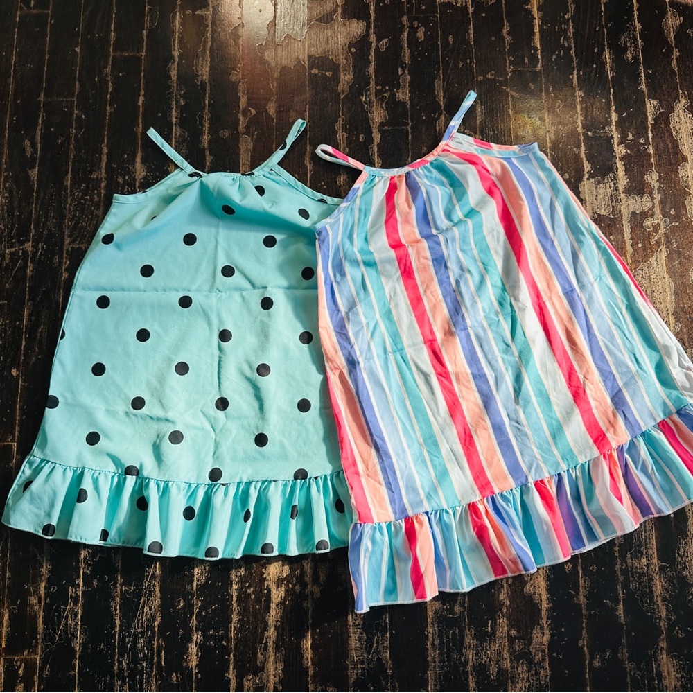 Pastel Striped Dresses for Kids size 6/7